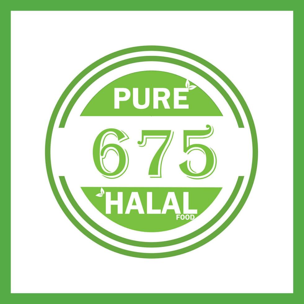 conception avec halal feuille conception 675 vecteur