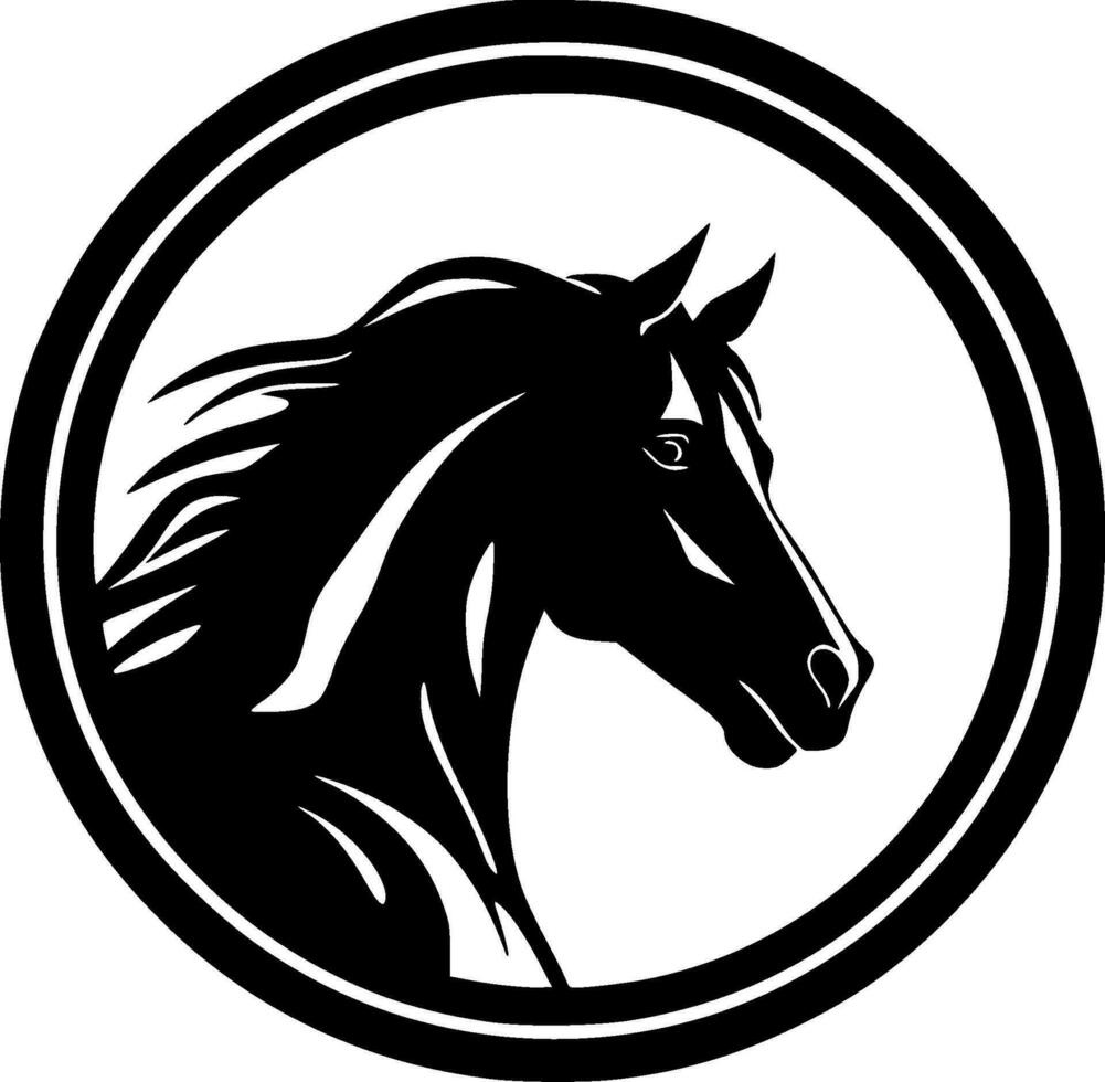 cheval - minimaliste et plat logo - vecteur illustration