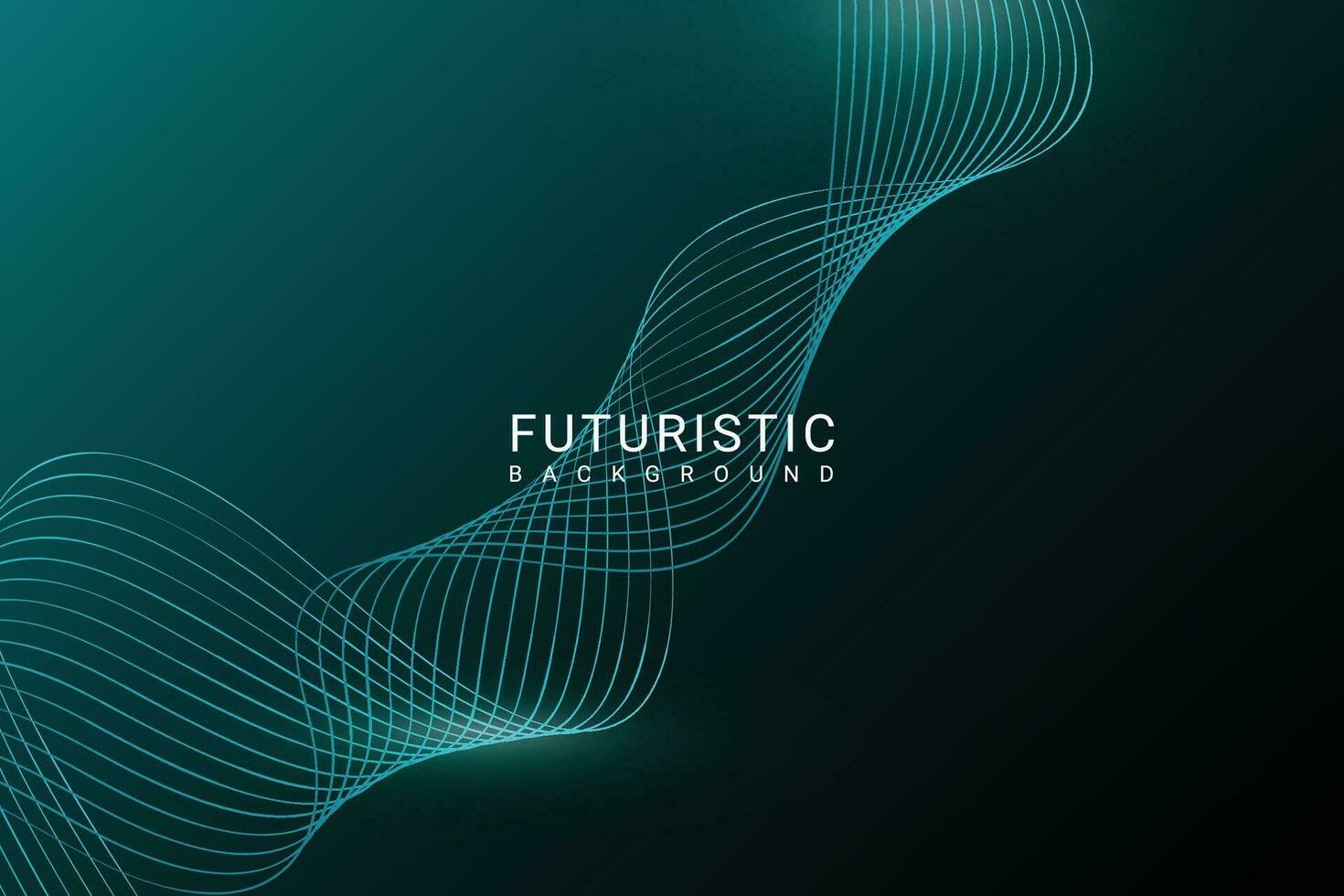 abstrait futuriste vague avec lumière effet Contexte vecteur graphique