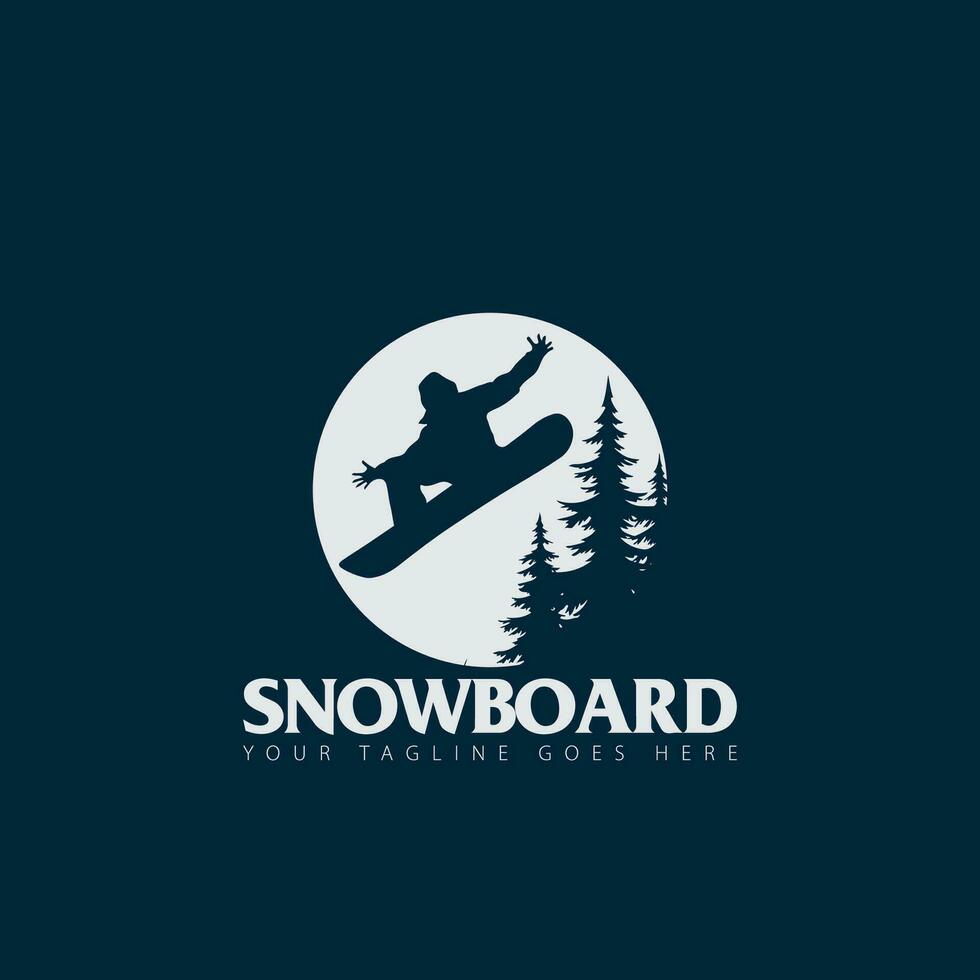 snowboard logo vecteur