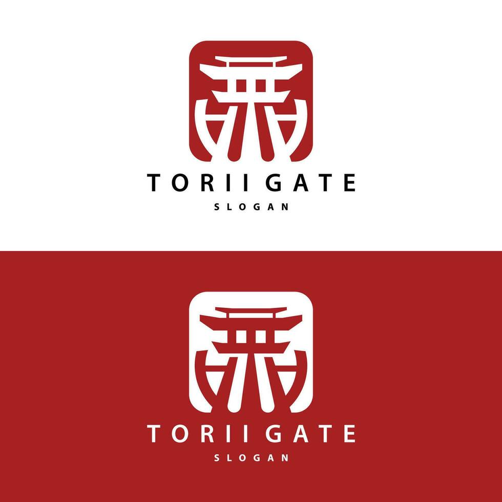 torii porte logo conception vecteur minimaliste illustration modèle