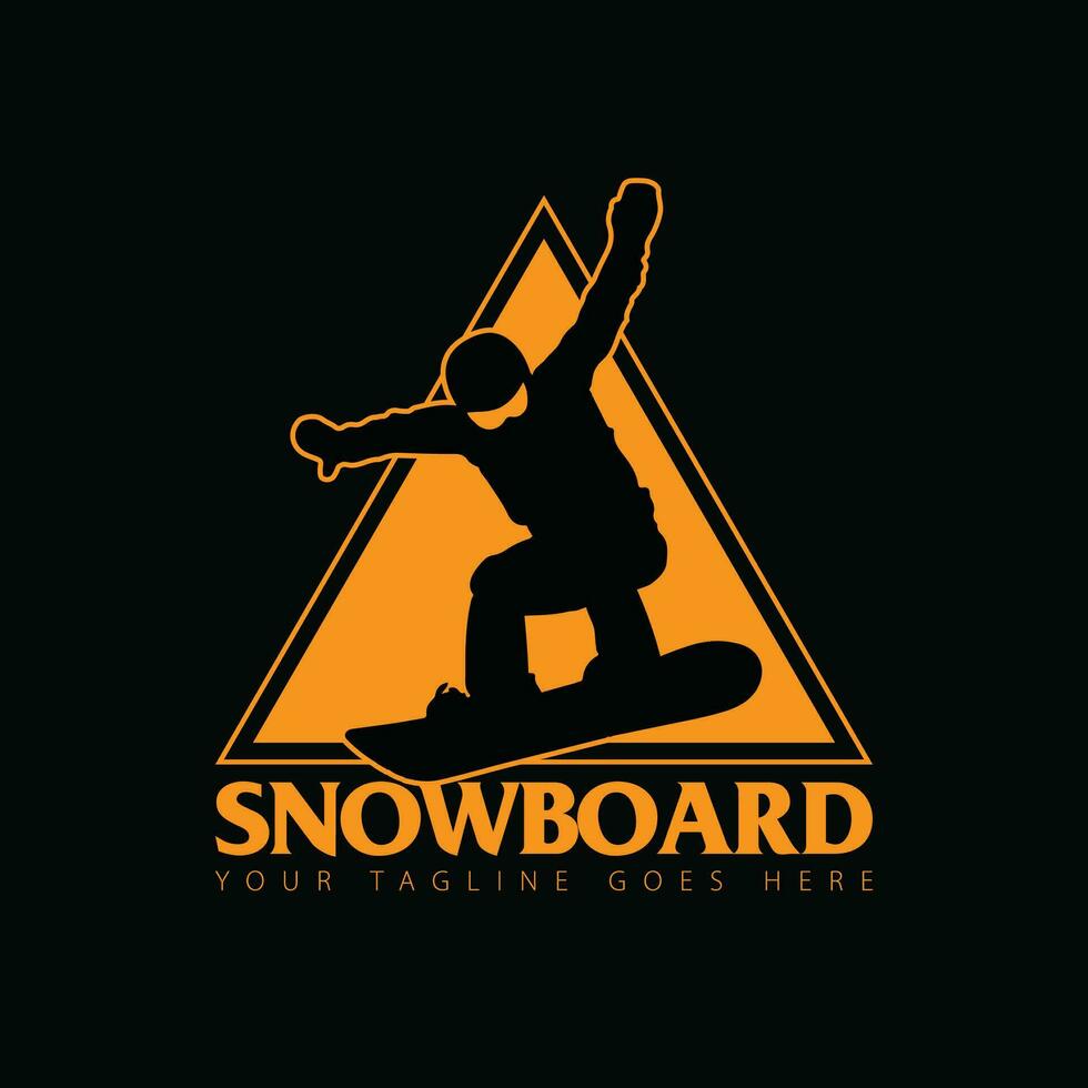 snowboard logo vecteur