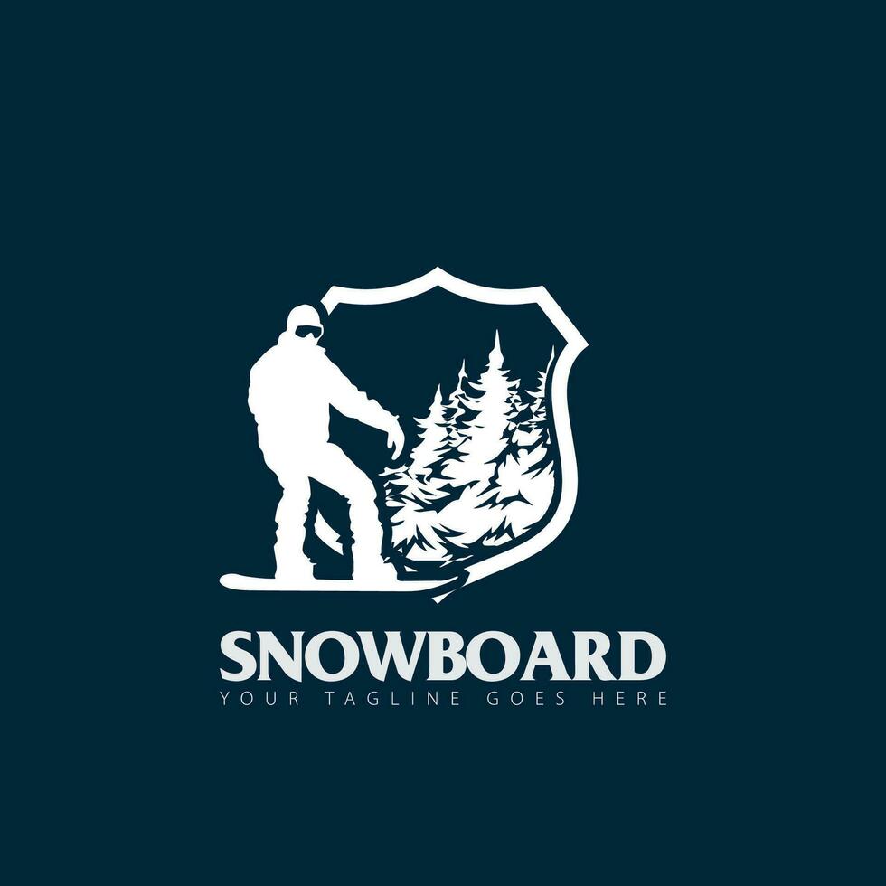 snowboard logo vecteur