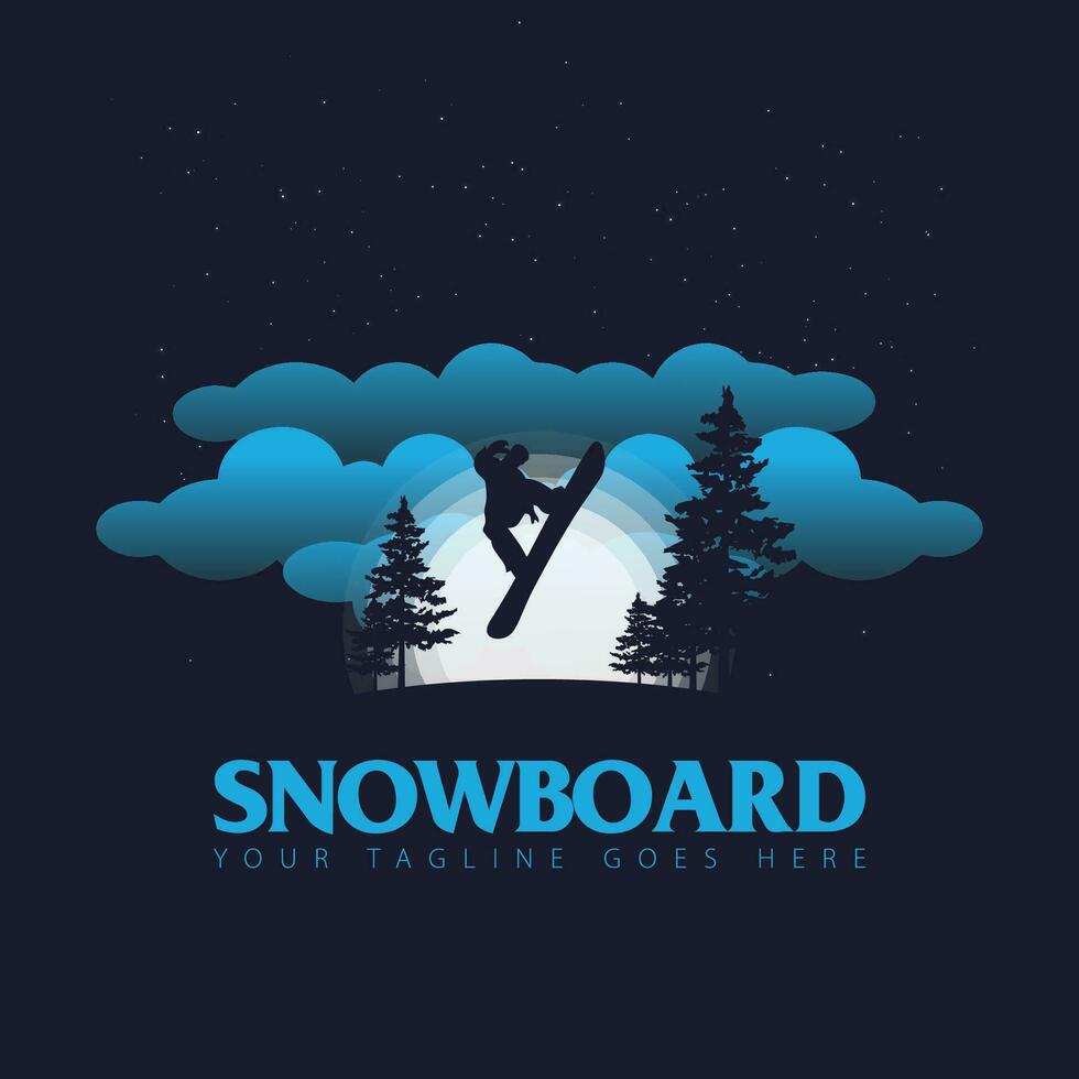 snowboard logo vecteur