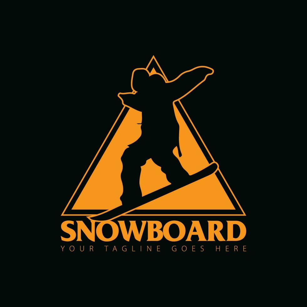 snowboard logo vecteur