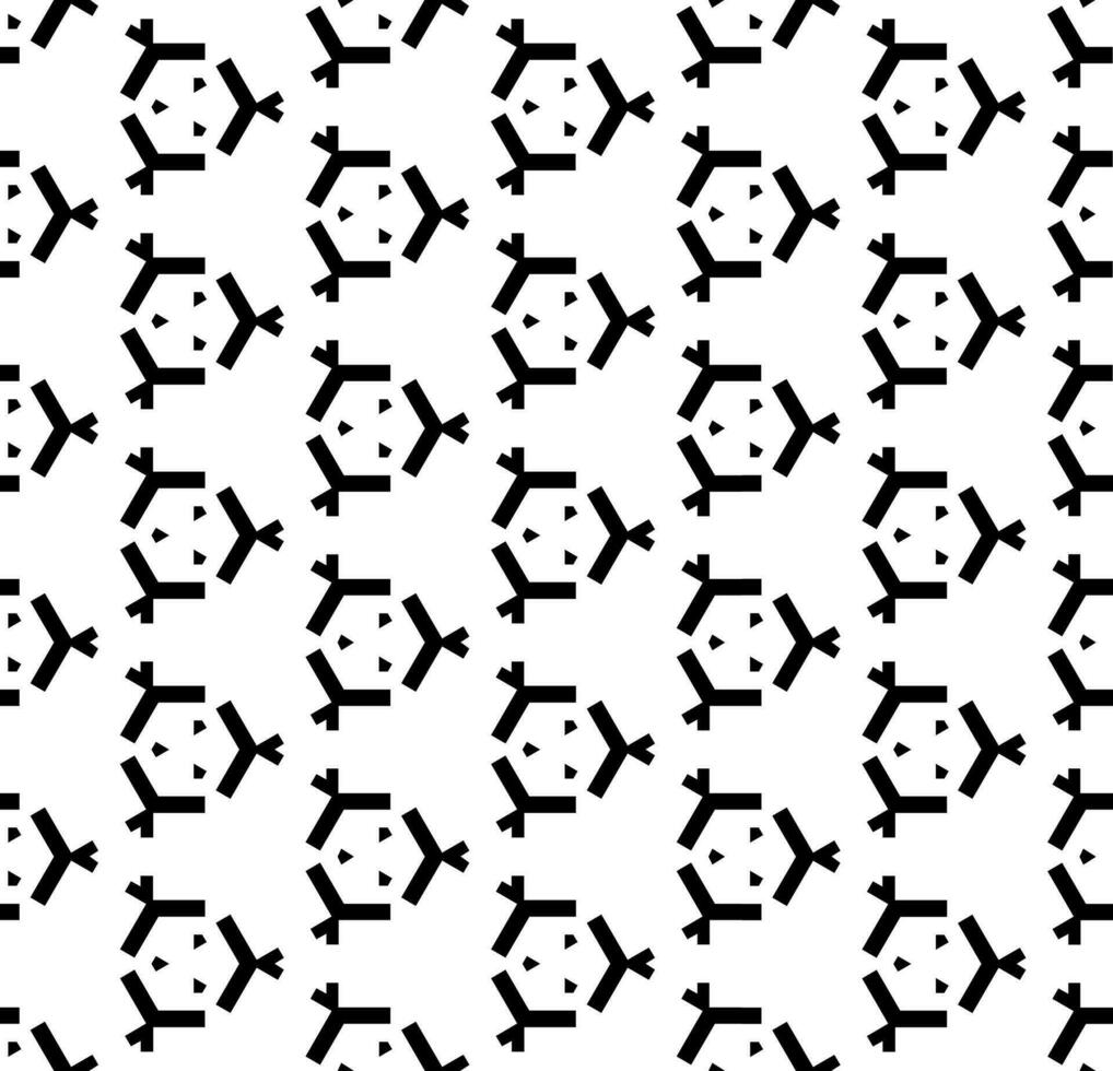 motif abstrait sans couture noir et blanc. arrière-plan et toile de fond. conception ornementale en niveaux de gris. ornements en mosaïque. illustration graphique vectorielle. vecteur