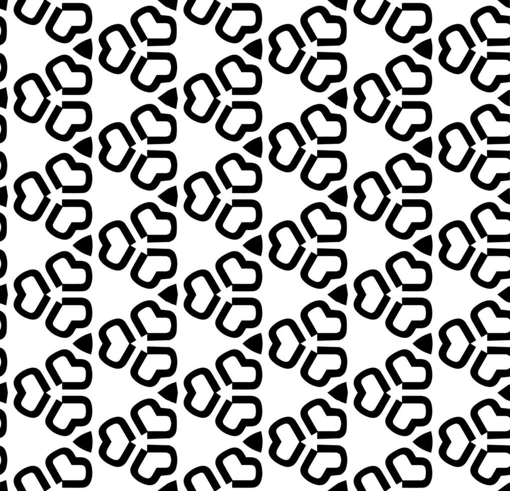 motif abstrait sans couture noir et blanc. arrière-plan et toile de fond. conception ornementale en niveaux de gris. ornements en mosaïque. illustration graphique vectorielle. vecteur