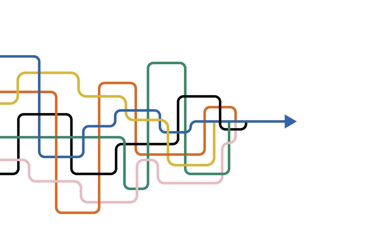 flèches de croissance financière avec coloré. illustration vectorielle vecteur