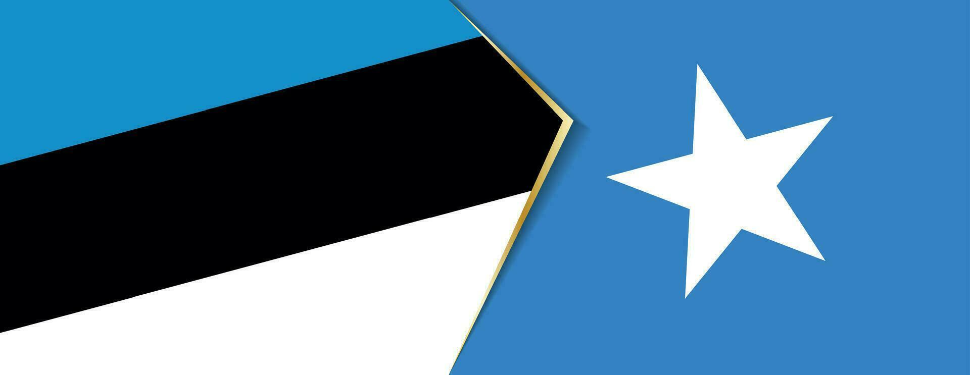 Estonie et Somalie drapeaux, deux vecteur drapeaux.