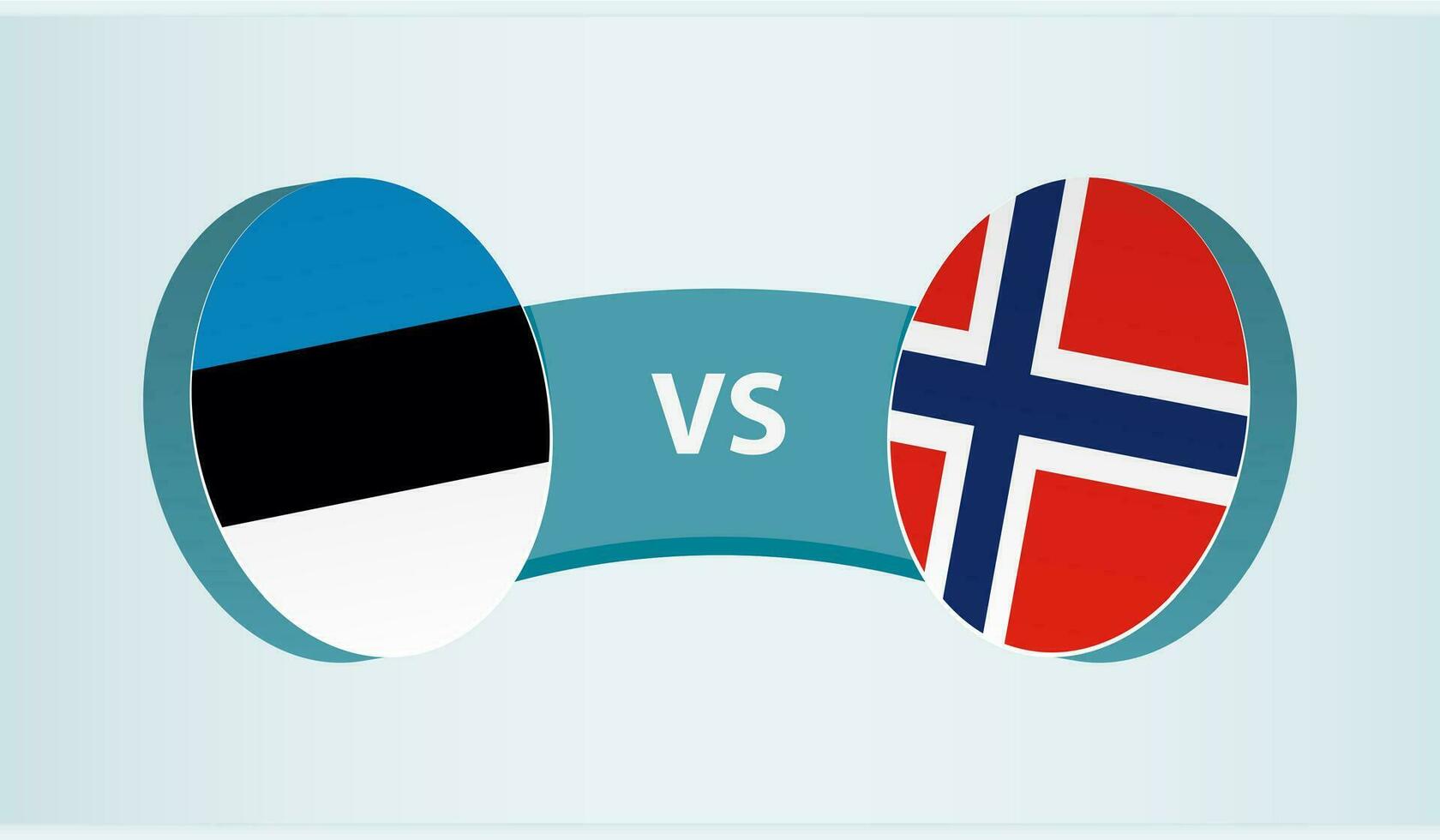 Estonie contre Norvège, équipe des sports compétition concept. vecteur