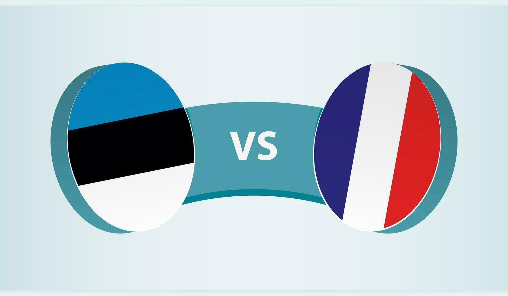 Estonie contre France, équipe des sports compétition concept. vecteur