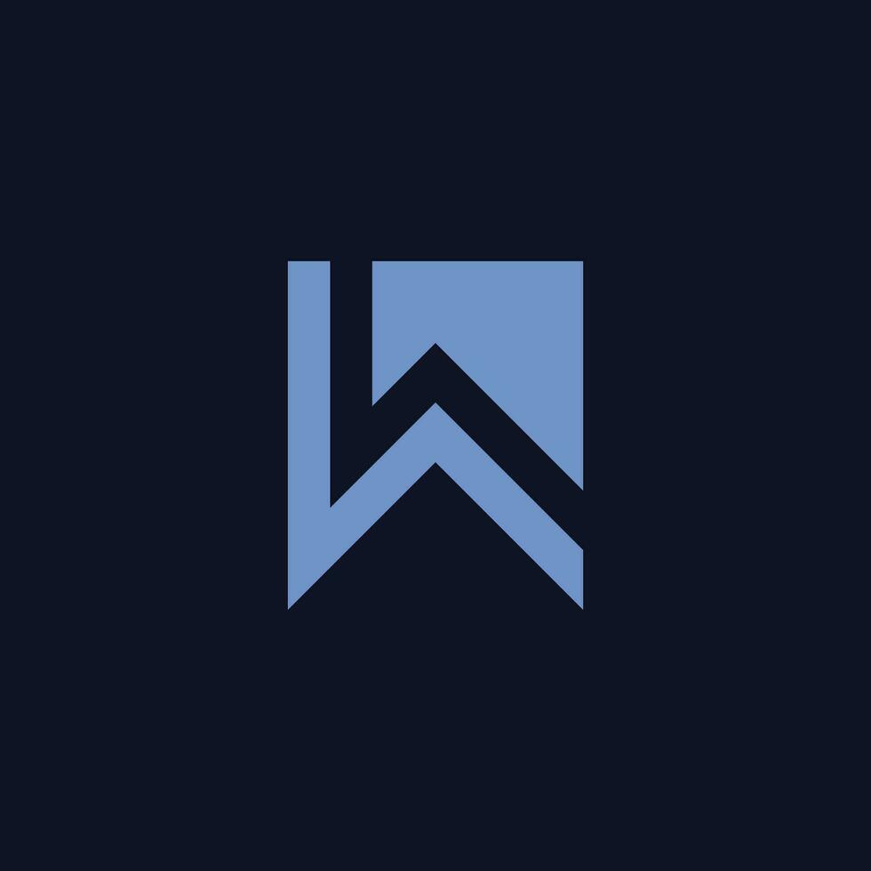 lettre lw ou wl logo vecteur