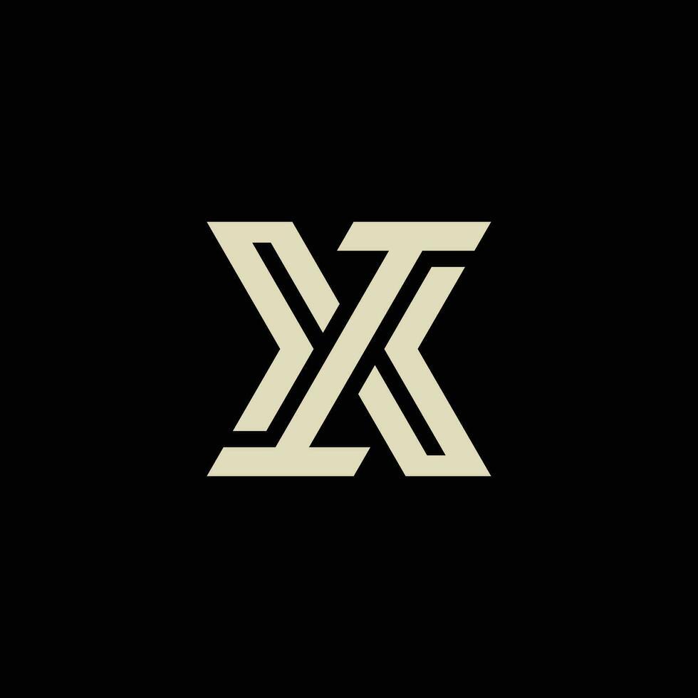 initiale lettre xi ou ix monogramme logo vecteur