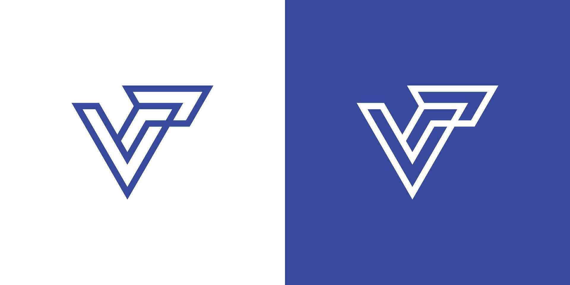 initiale lettre vf ou fv monogramme logo vecteur