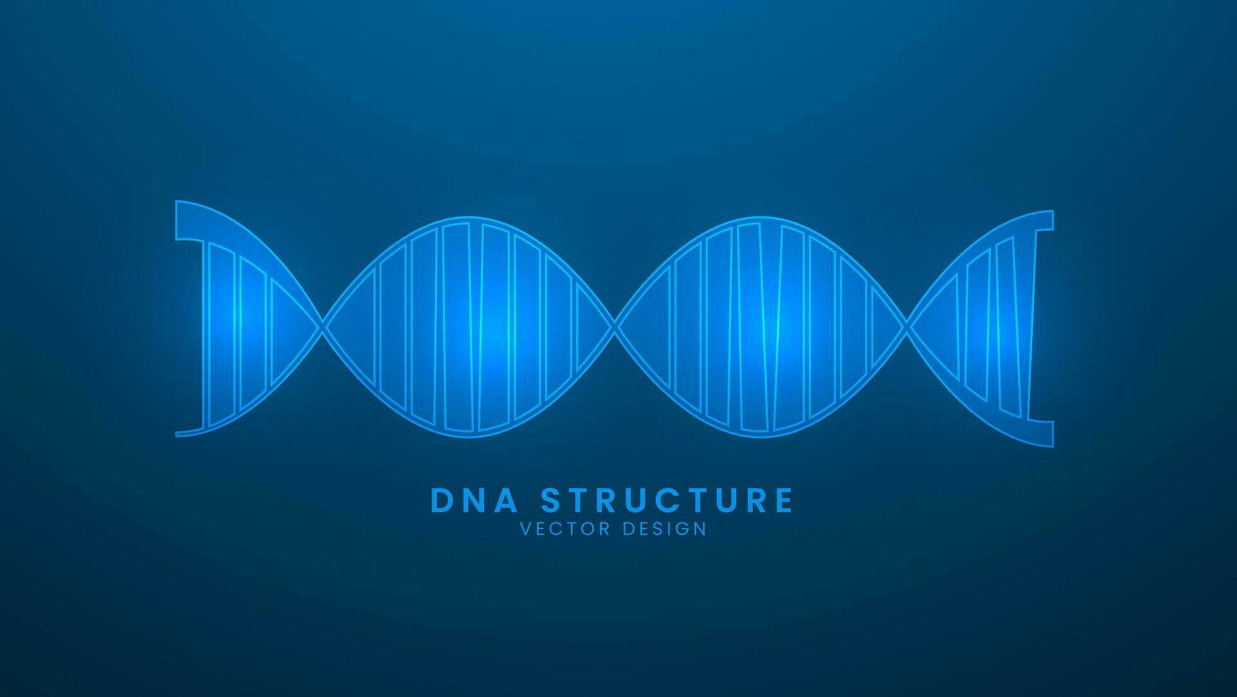 ADN structure information molécule. soins de santé et médicament concept. vecteur illustration avec lumière effet et néon