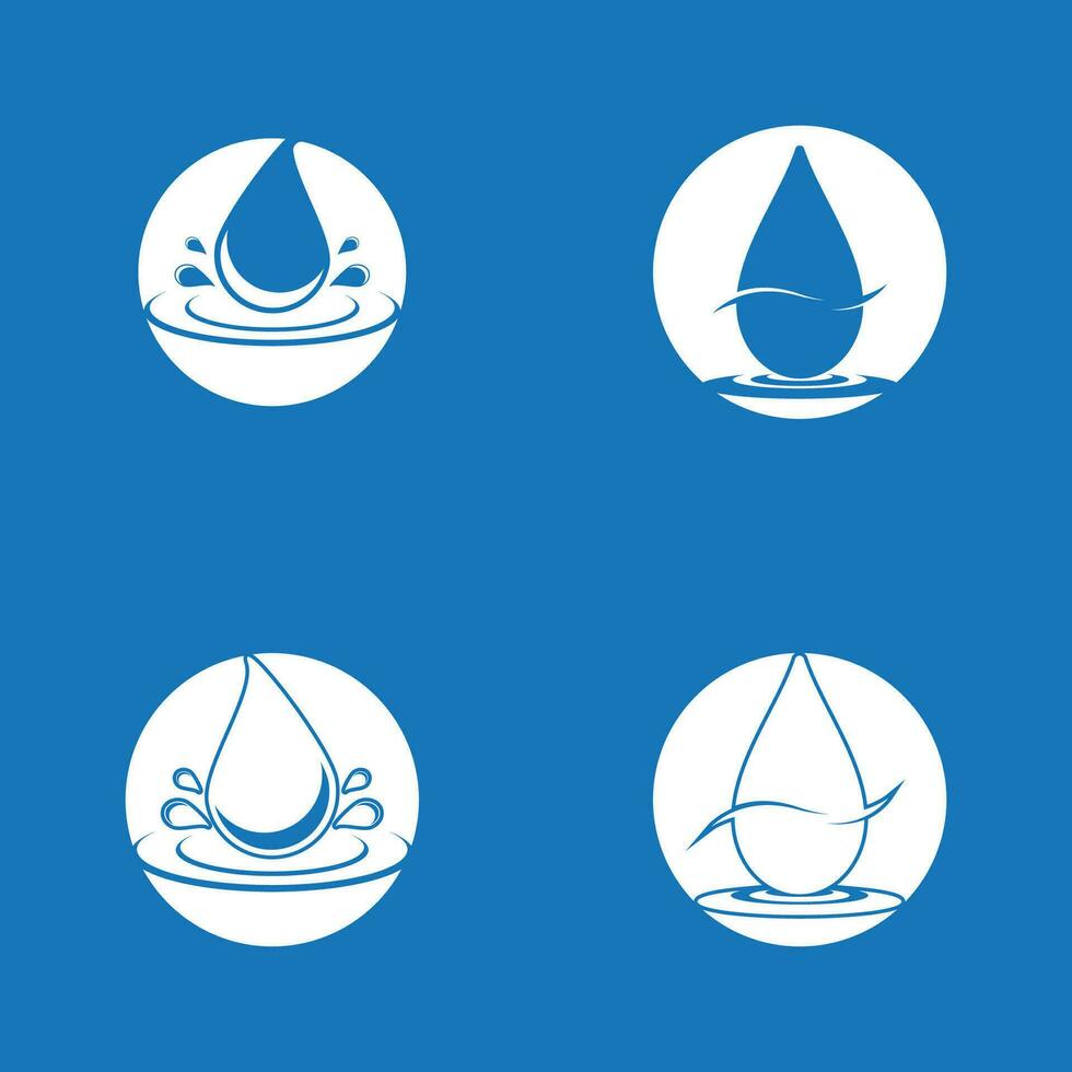 l'eau laissez tomber icône et symbole vecteur modèle