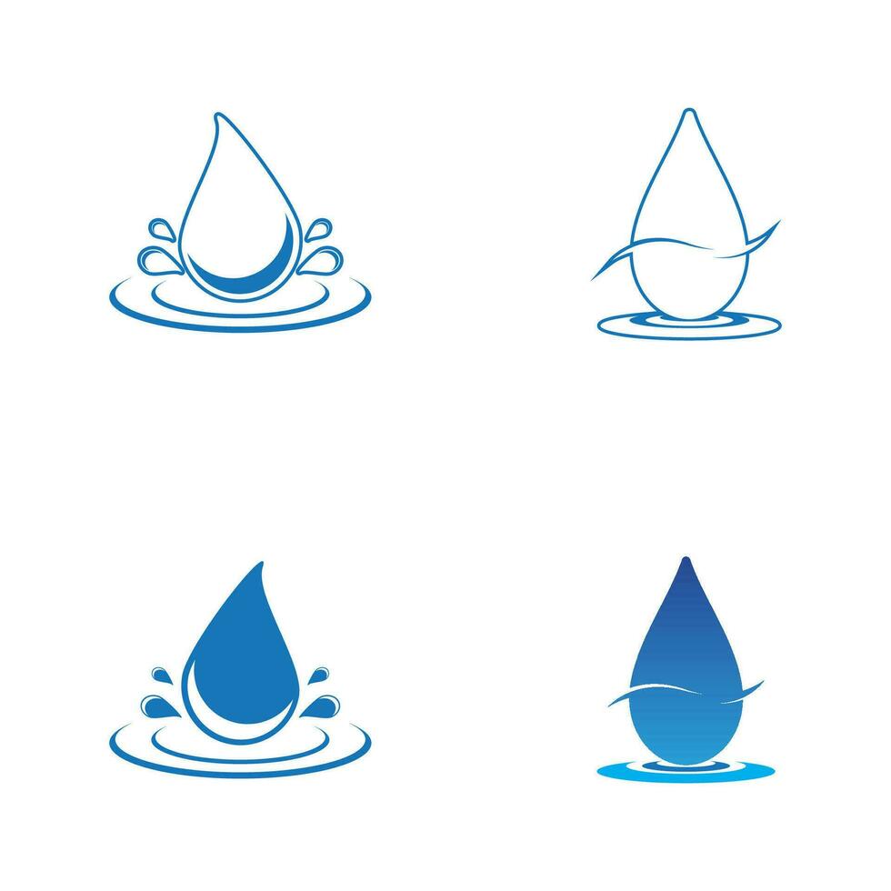 l'eau laissez tomber icône et symbole vecteur modèle