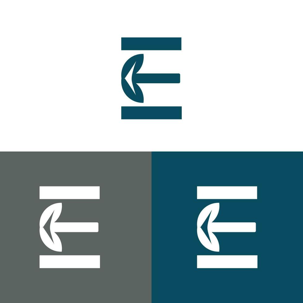 lettre e logo conception concept négatif espace style. abstrait signe construit de vérifier Des marques. vecteur éléments modèle icône.