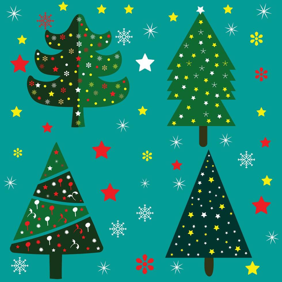 joyeux Noël arbre vecteur paquet élément silhouette