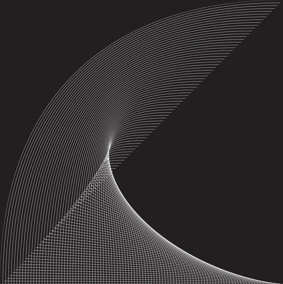 noir et blanc lignes abstrait Contexte vecteur