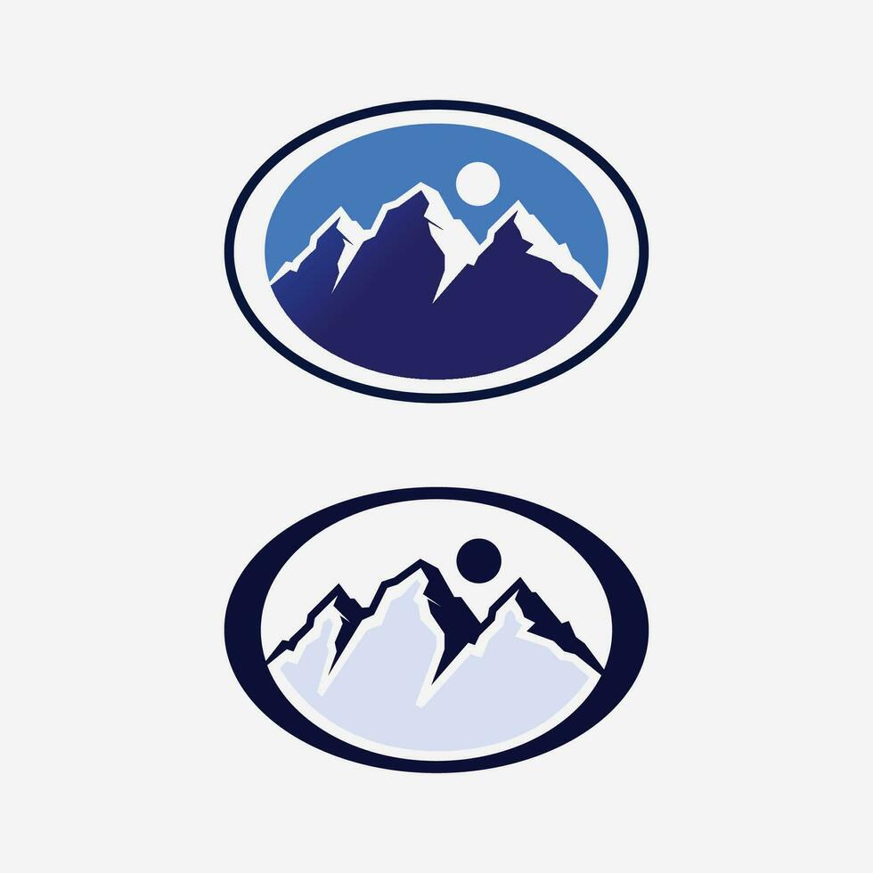 logo d & # 39; icône de montagne vecteur