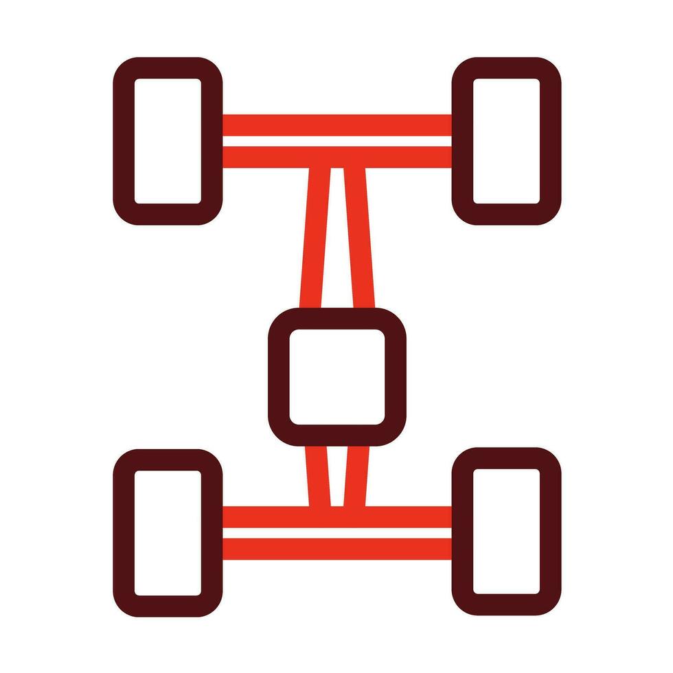 essieu vecteur épais ligne deux Couleur Icônes pour personnel et commercial utiliser.