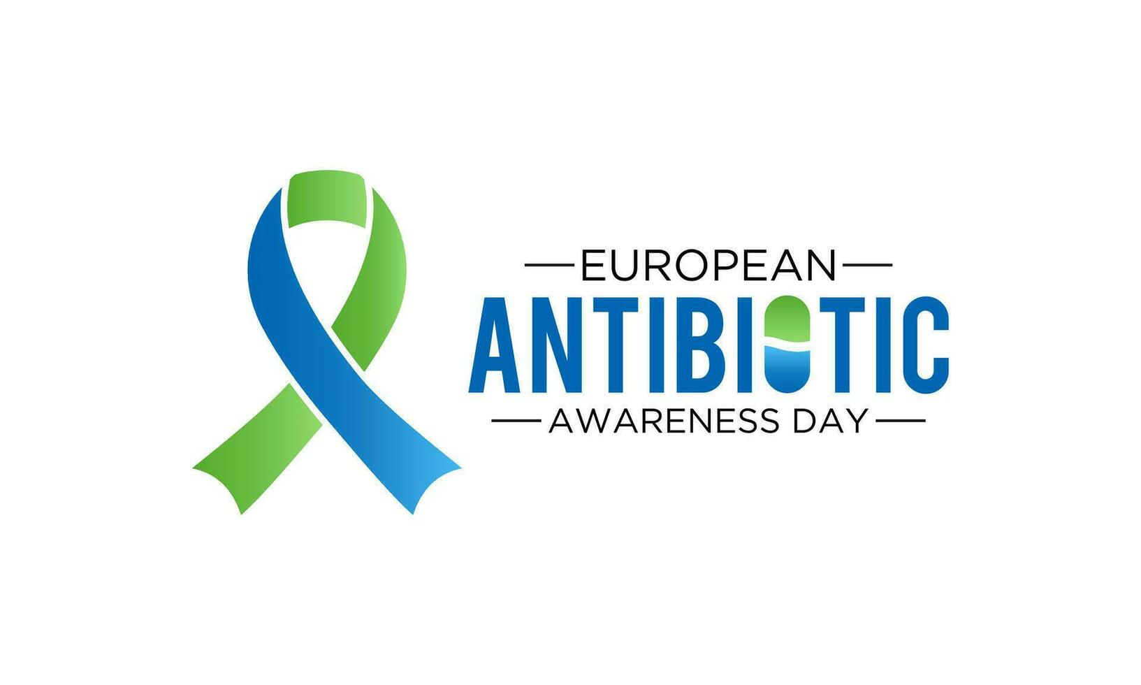 vecteur illustration sur le thème de européen antibiotique conscience jour, novembre 18. européen antibiotique conscience journée modèle pour bannière, affiche avec Contexte.