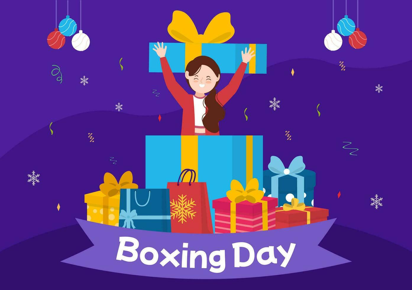 boxe journée vente vecteur illustration avec remise spécial offre étiquette prix et cadeau boîte dans plat dessin animé pour promotion La publicité Contexte conception