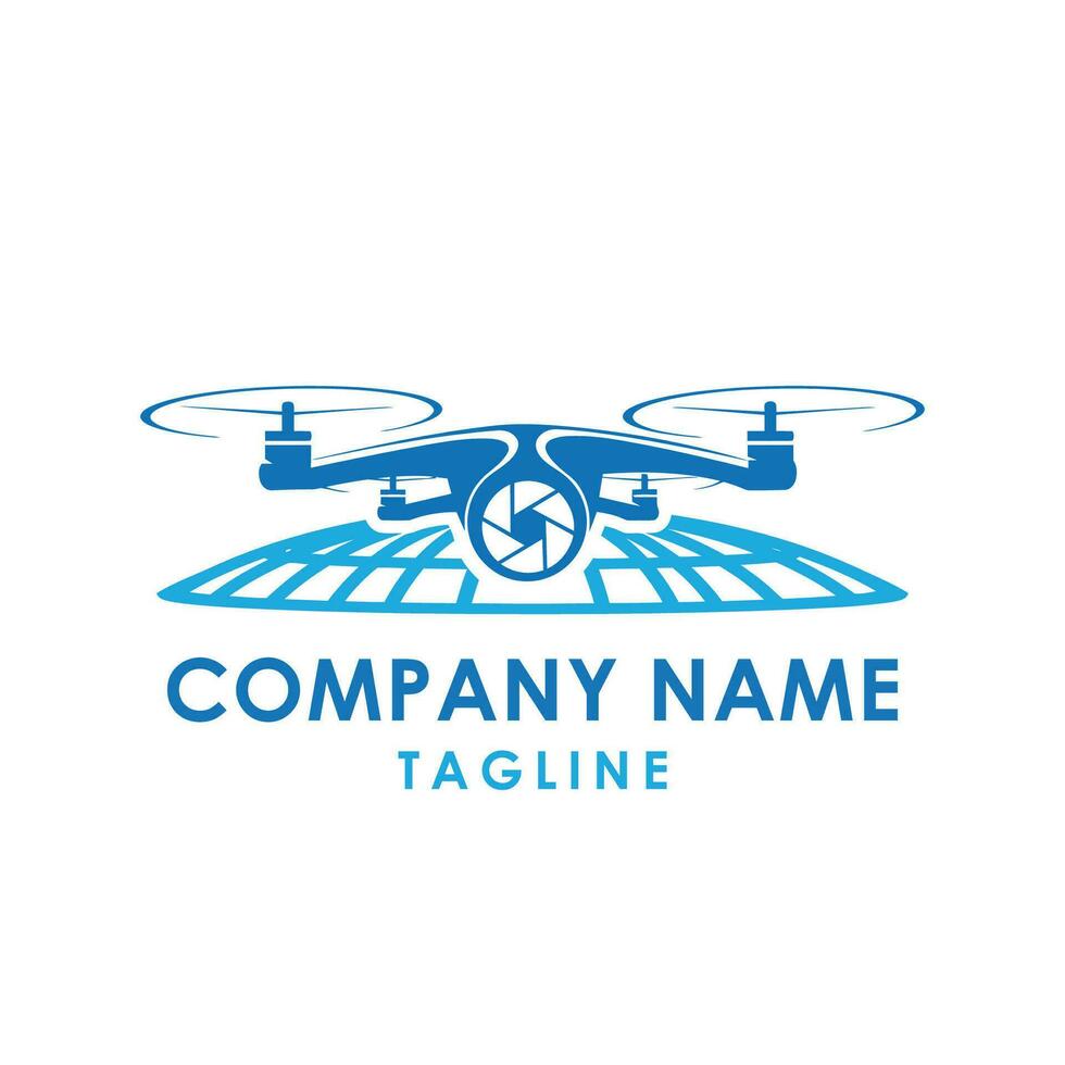 création de logo de drone vecteur