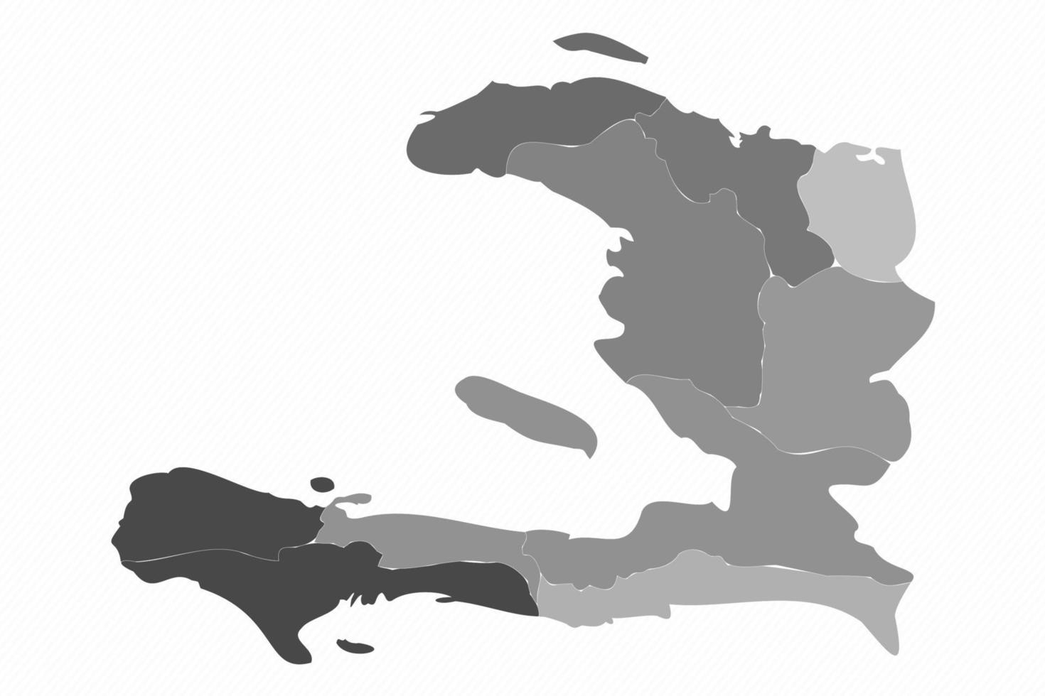 Carte grise divisée d'Haïti vecteur