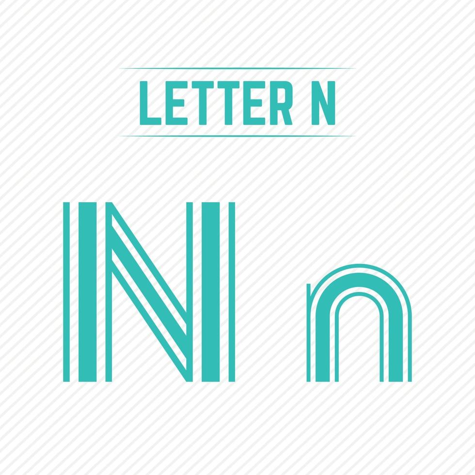 lettre abstraite n avec un design créatif vecteur