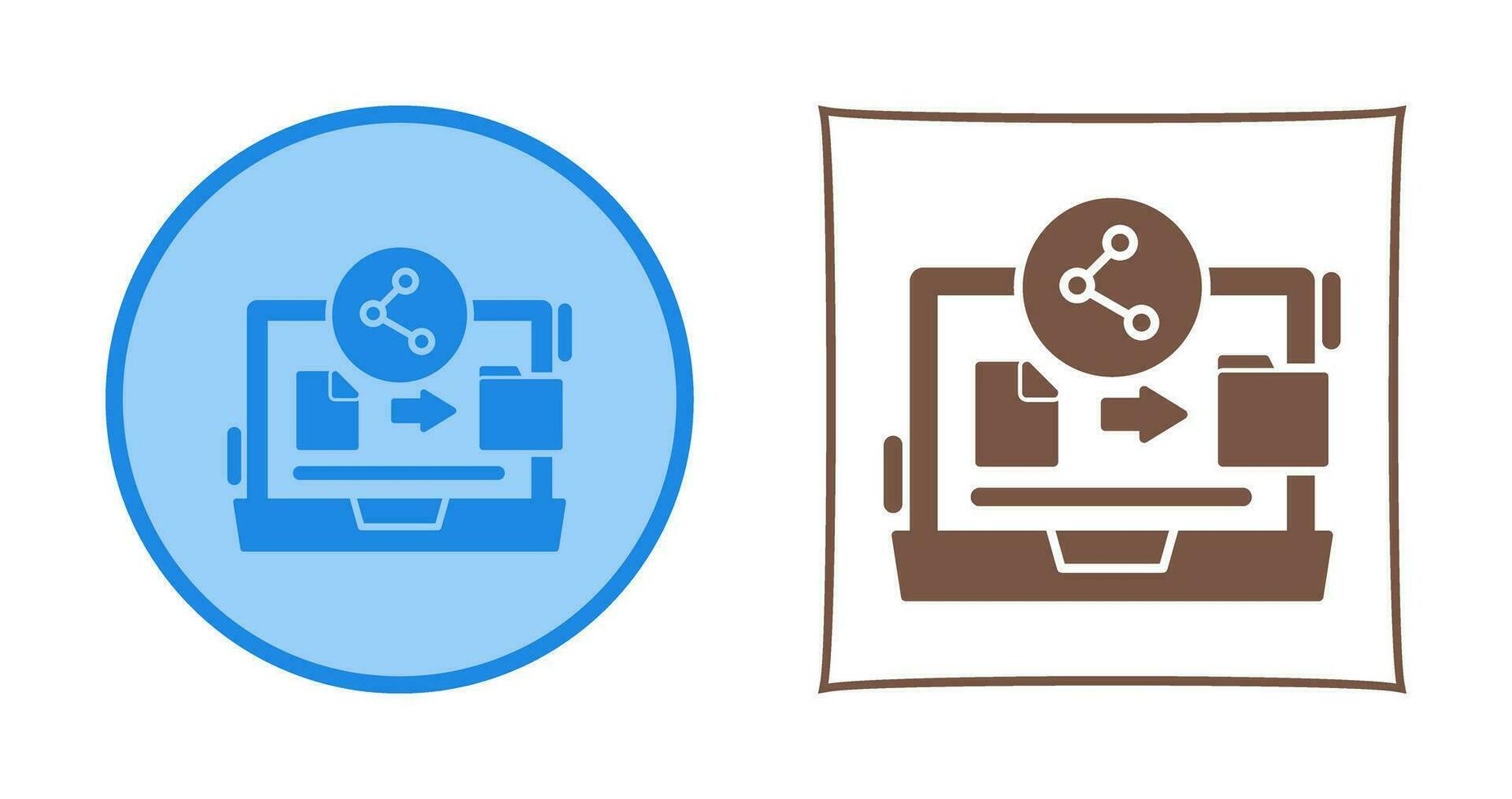 icône de vecteur de partage de fichiers