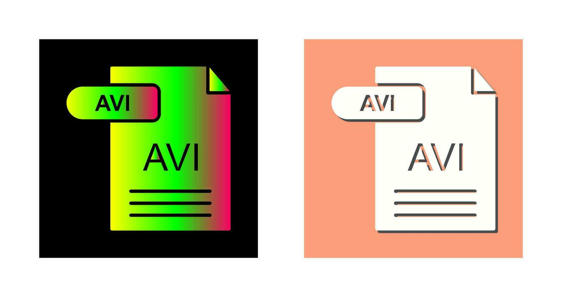 icône de vecteur avi