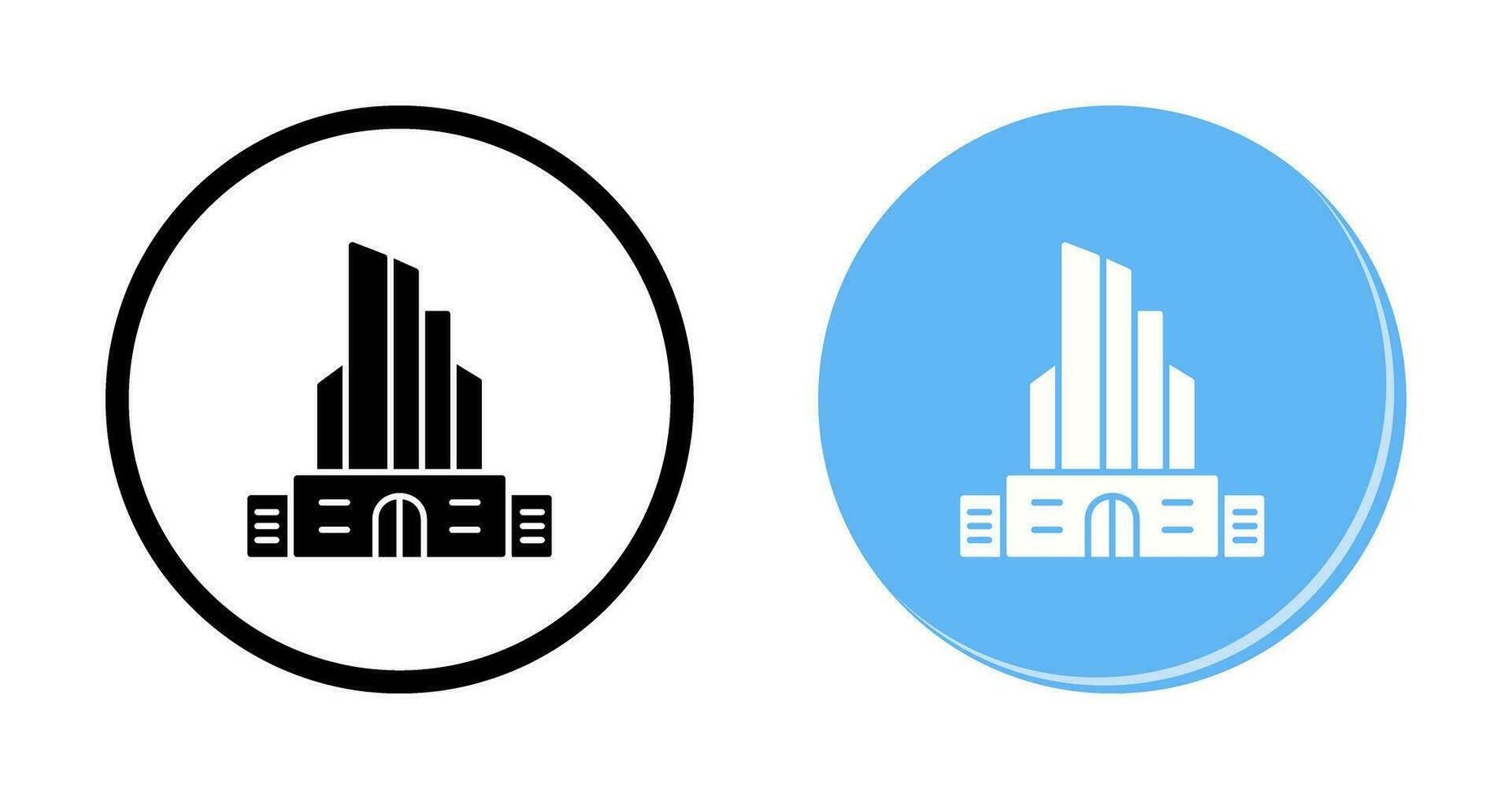 icône de vecteur d'immeuble de bureaux