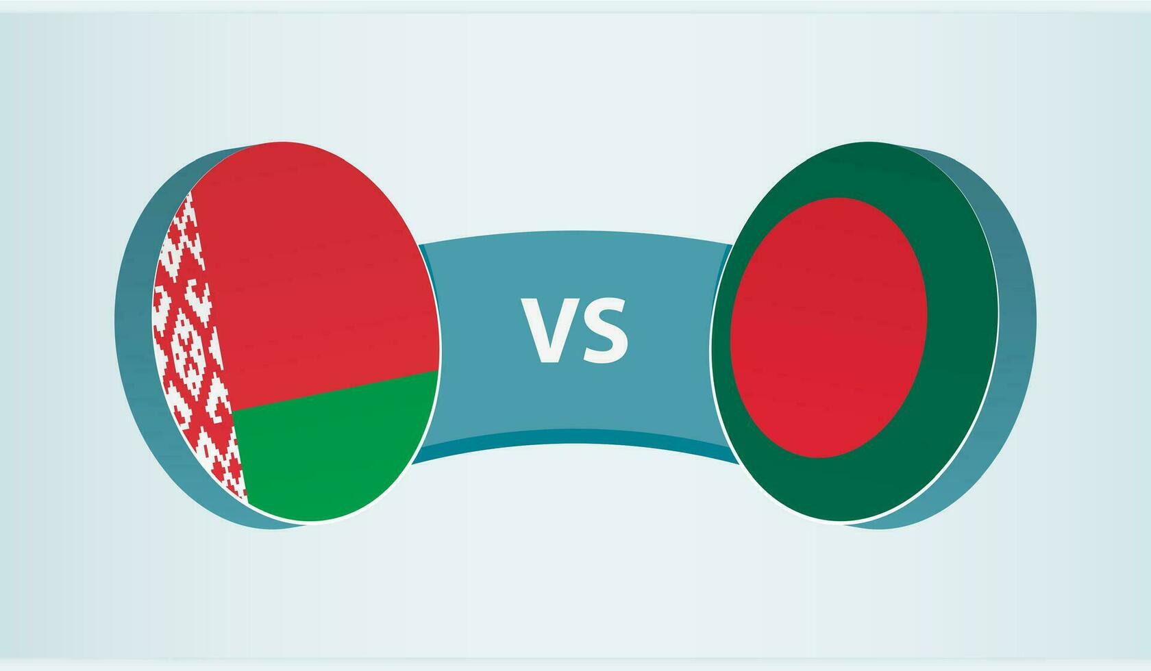 biélorussie contre Bangladesh, équipe des sports compétition concept. vecteur