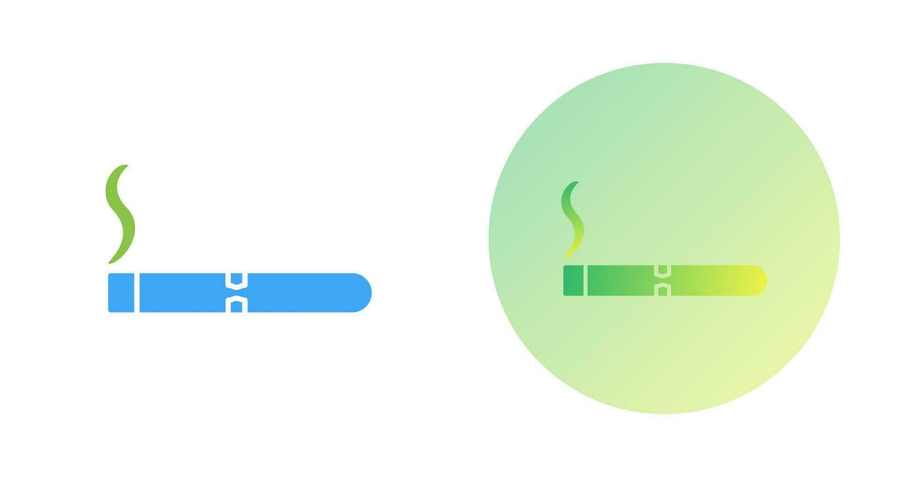 icône de vecteur de cigare allumé unique