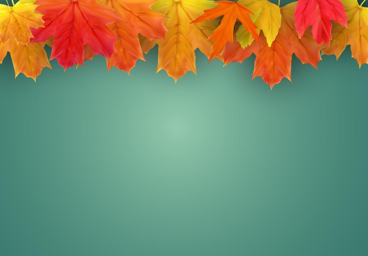 modèle de fond naturel d'automne avec des feuilles qui tombent vecteur