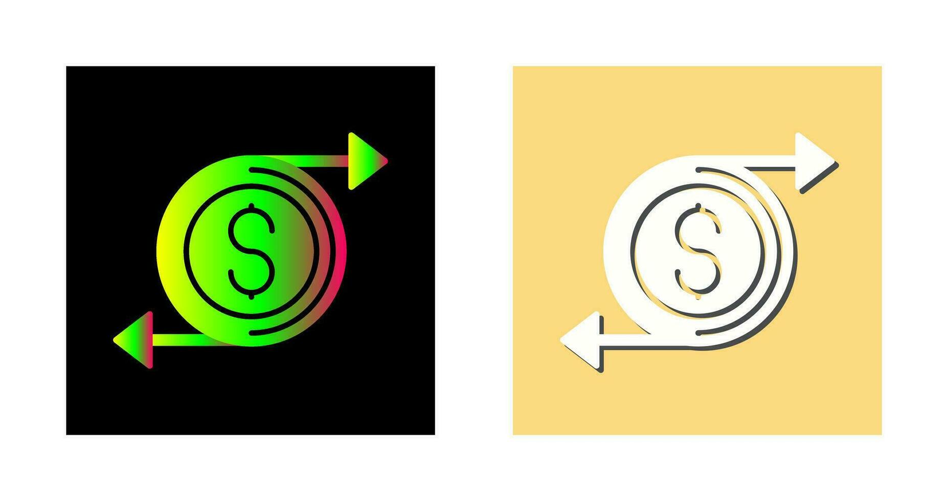 icône de vecteur de flux d'argent