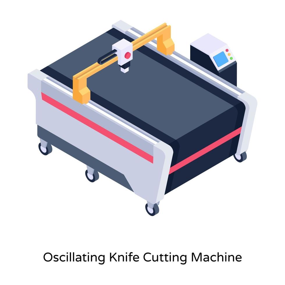 machine de découpe à couteau oscillant vecteur