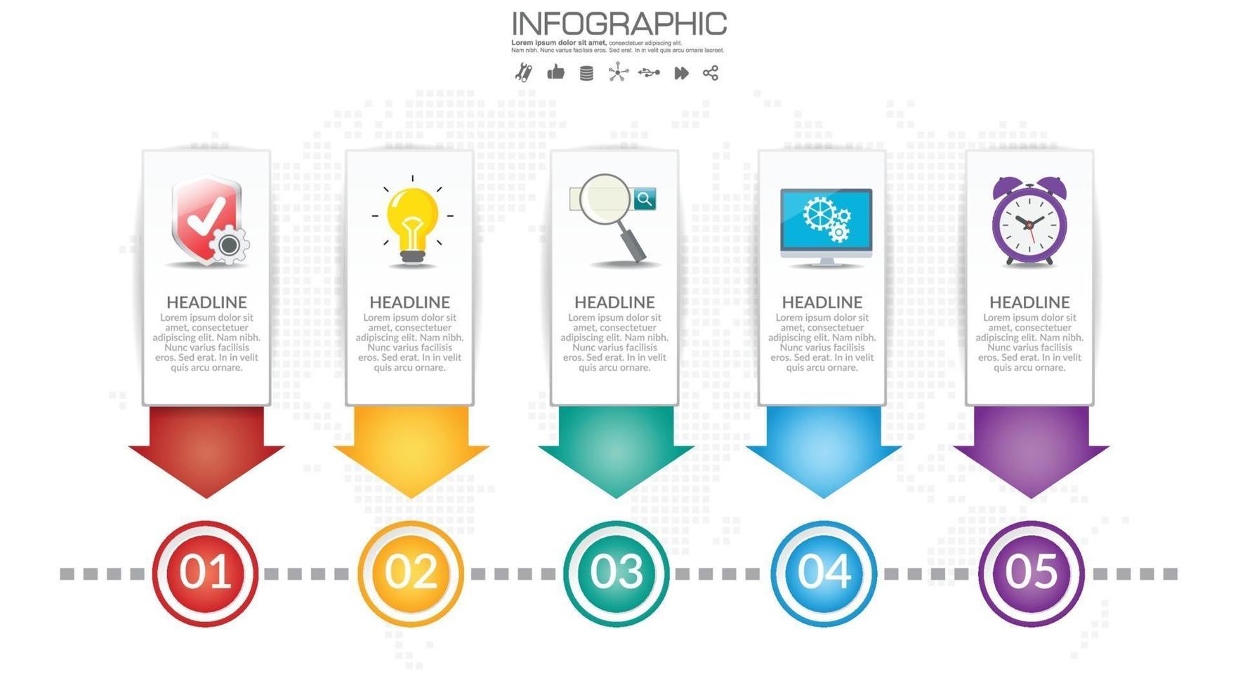 modèles d'infographie d'étape et de chronologie pour les entreprises vecteur