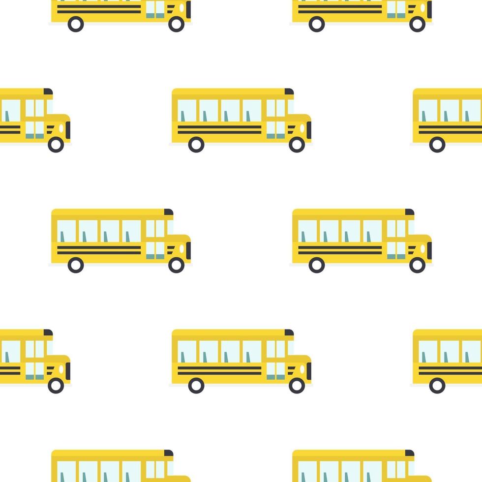 modèle sans couture de bus scolaire jaune. vecteur