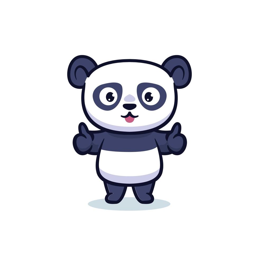conception de personnage de panda kawaii mignon vecteur