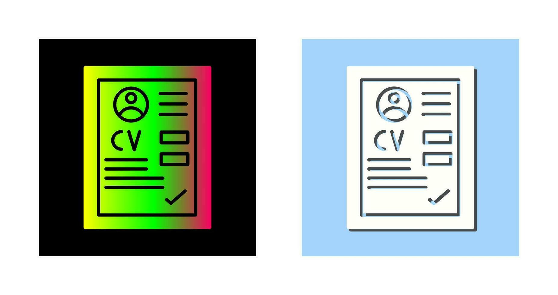 icône de vecteur de cv