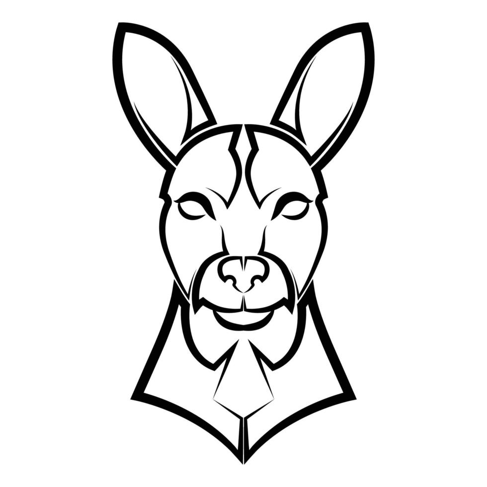 dessin au trait kangourou vecteur