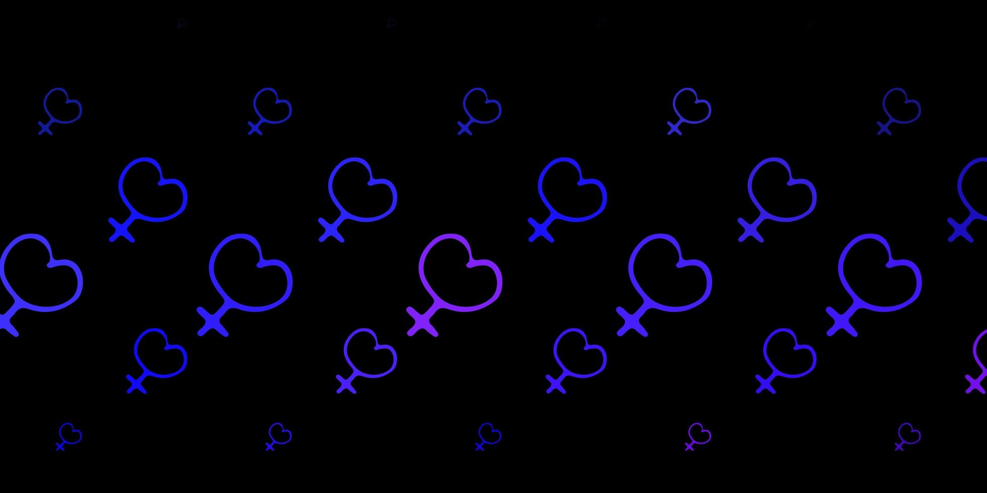 modèle vectoriel violet foncé avec des signes de femme d'affaires.