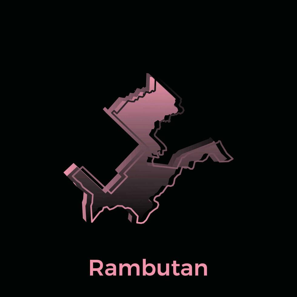 haute détaillé vecteur carte de ramboutan ville moderne contour, logo vecteur conception. abstrait, dessins concept, logo, logotype élément pour modèle.
