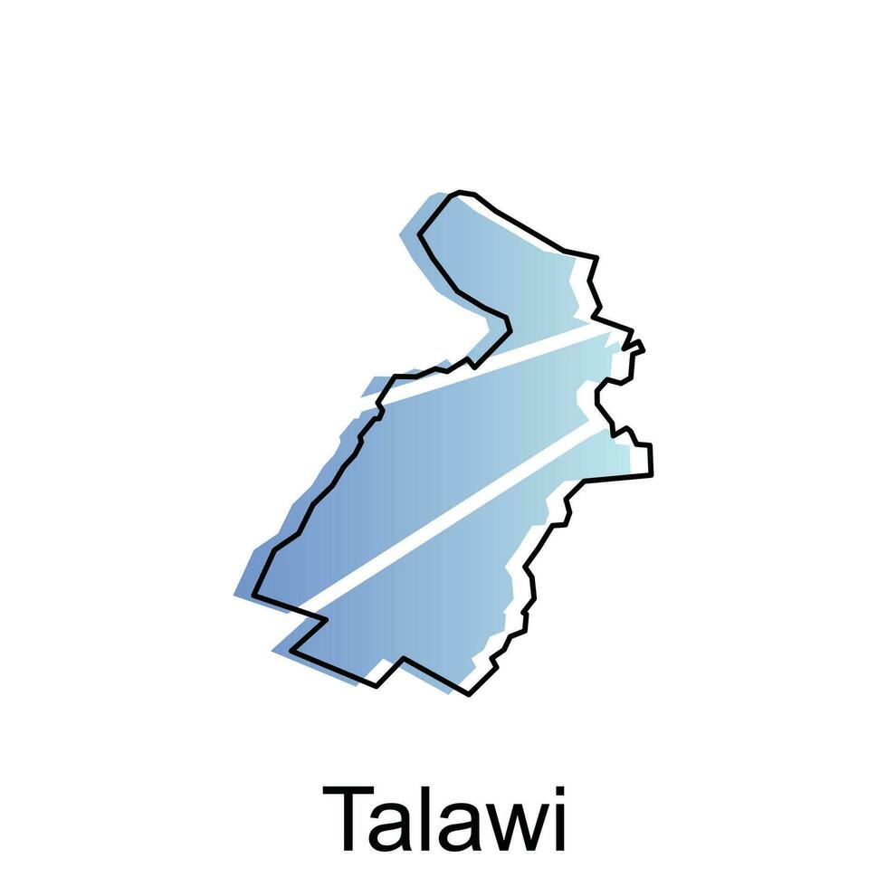 carte ville de talaoui logo vecteur conception. abstrait, dessins concept, logos, logotype élément pour modèle.