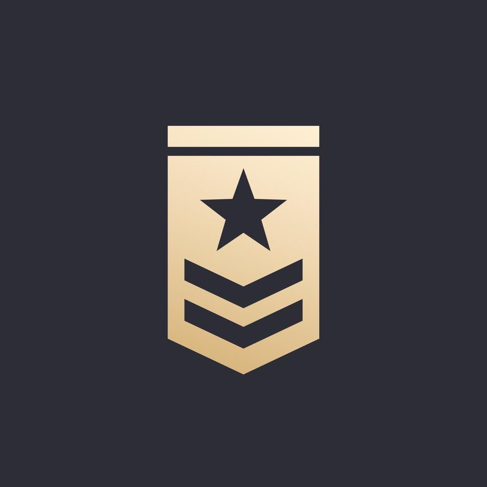 icône de vecteur de grade militaire
