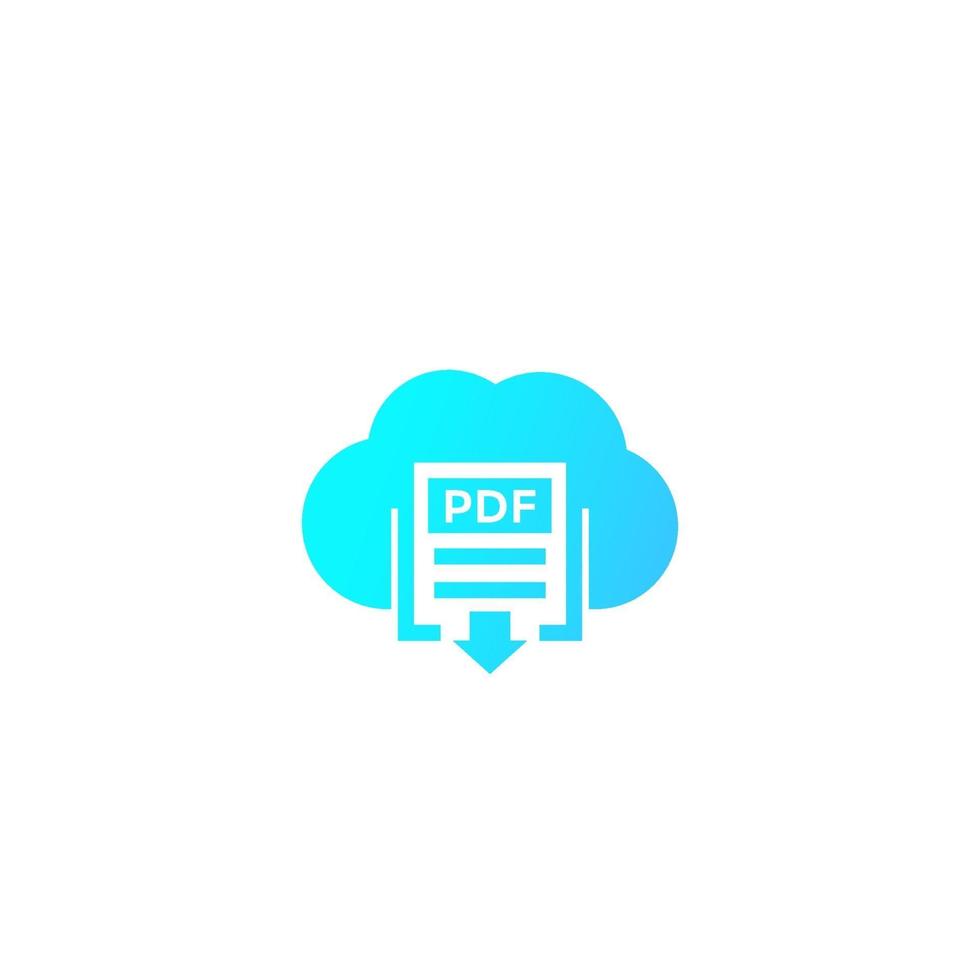 télécharger le document pdf dans le cloud vecteur
