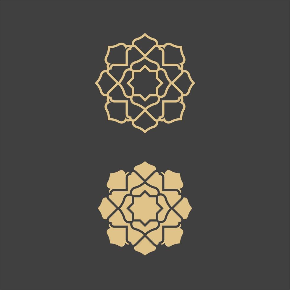 modèle de symboles ornementaux arabes géométriques vecteur